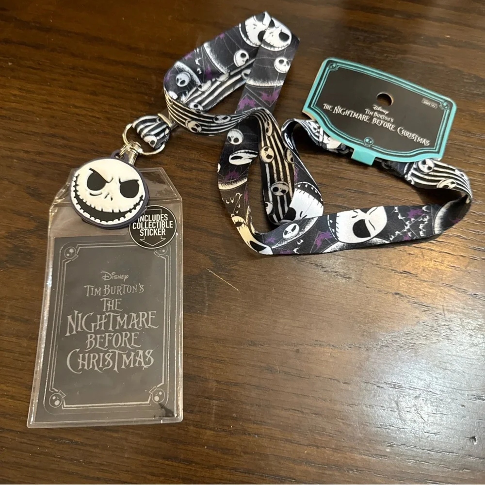 NEW Disney Nightmare Before Christmas Jack Lanyard Card Holder Horror Halloween